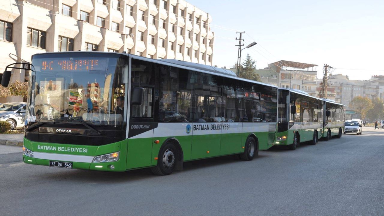 Batman’da Belediye Otobüsleri 4 Gün Boyunca Tamamen Ücretsiz