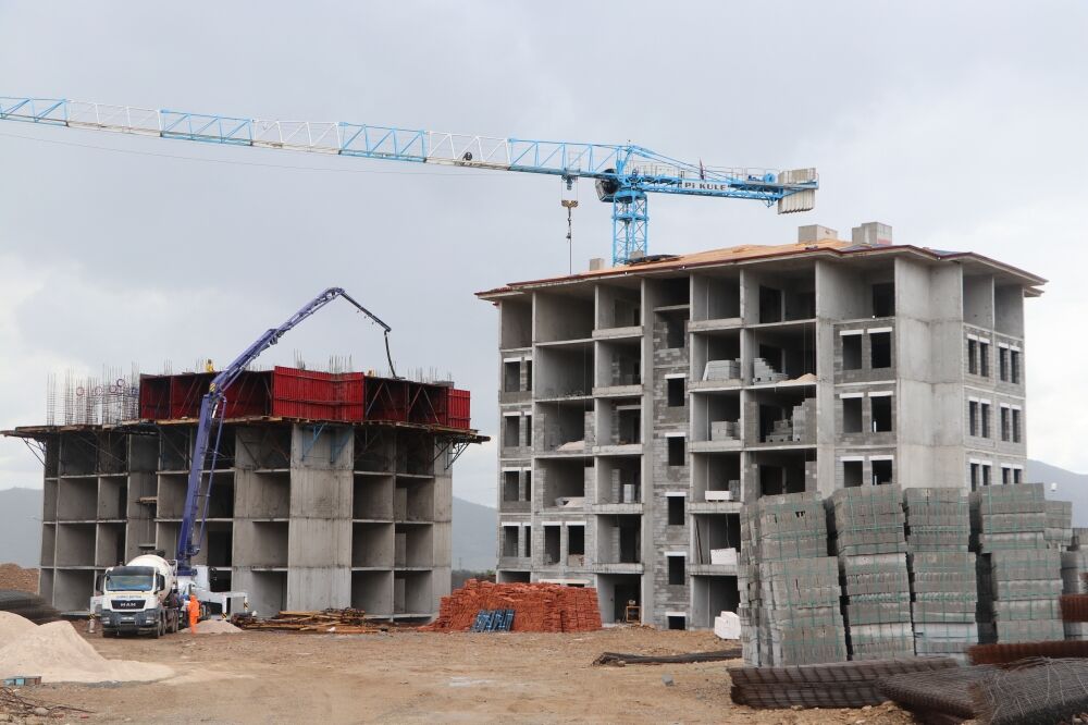 TOKİ'nin İslahiye'deki deprem konutları projesinde 5 blok tamamlanıyor