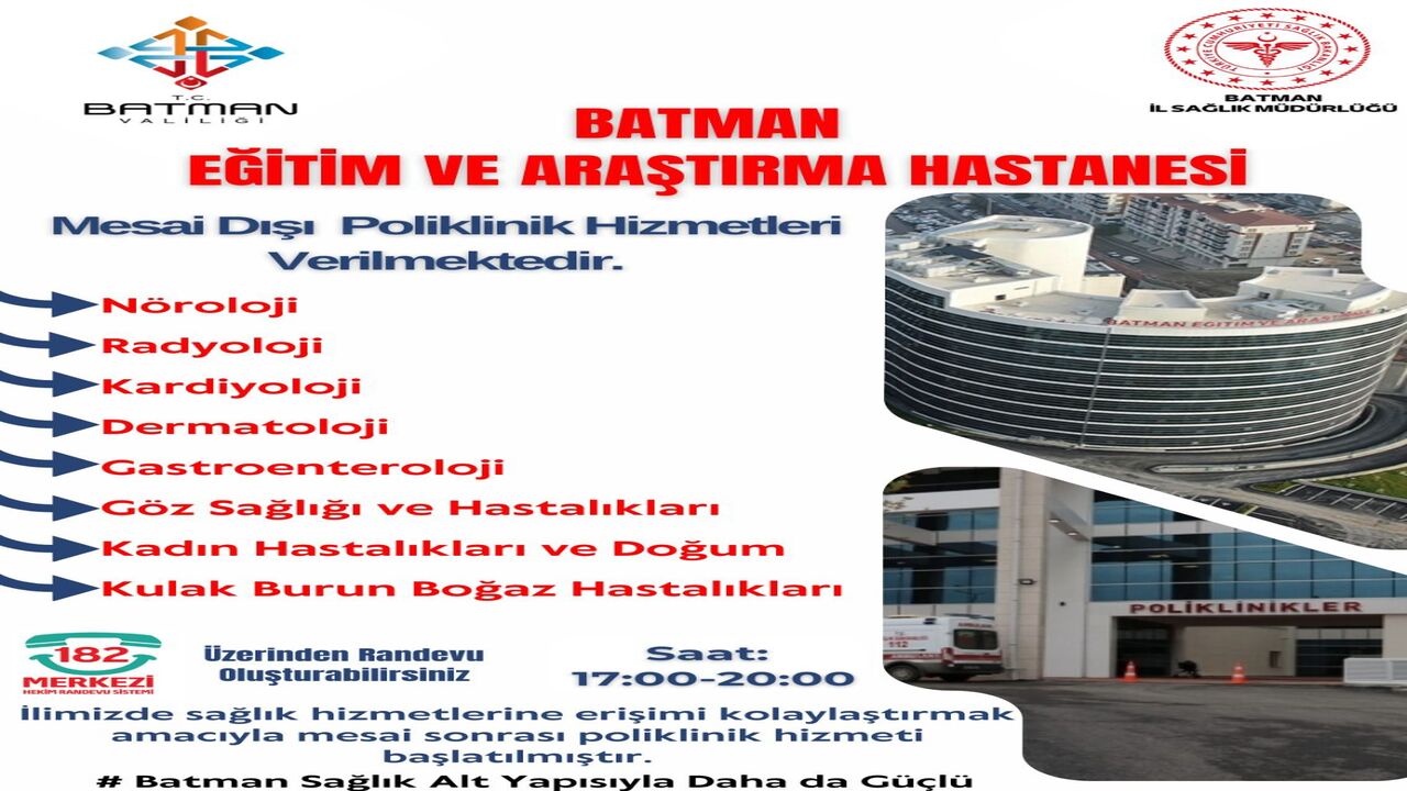 Batman'da Sağlık Hizmetleri Gece