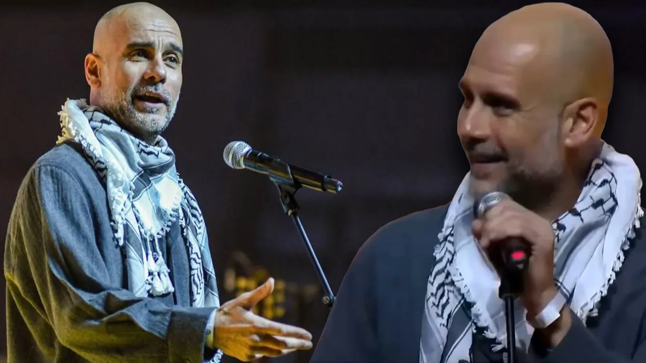 Selamun Aleykum Diyerek Girdi Gazze Icin Vicdanlari Titretti Guardioladan Insanlik Dersi2