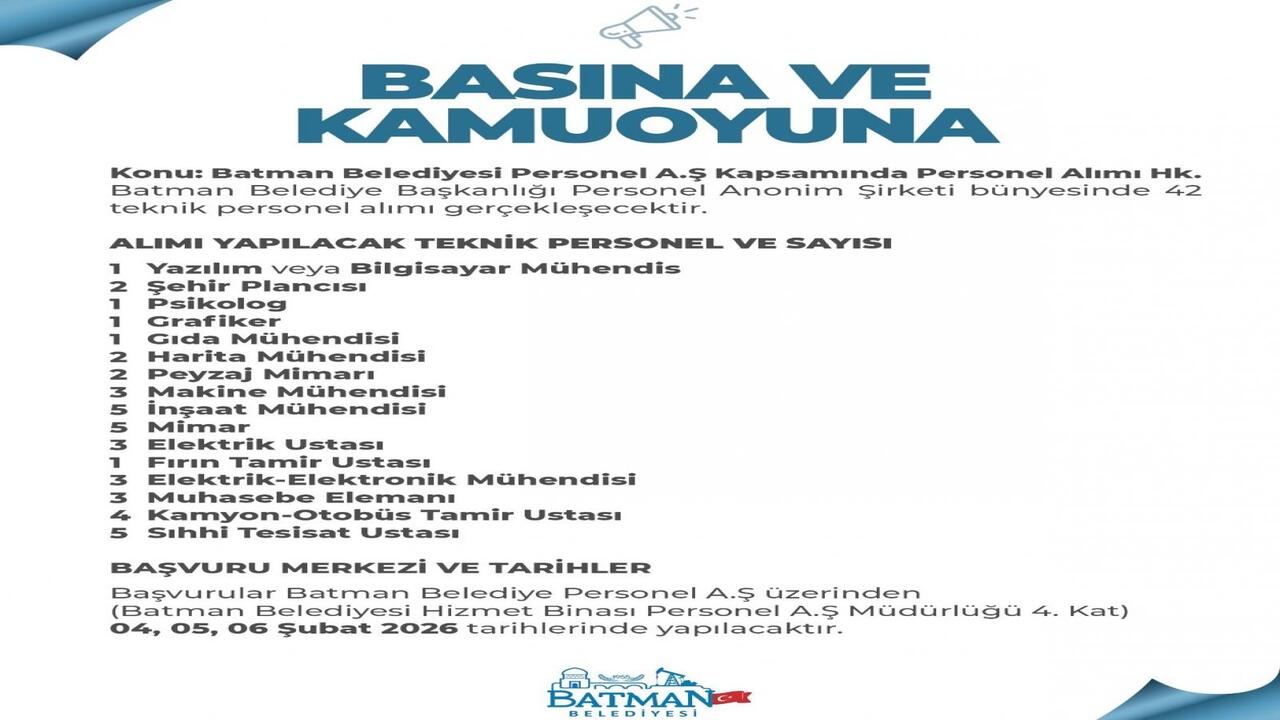 Batman Belediyesi 42 Teknik Pers