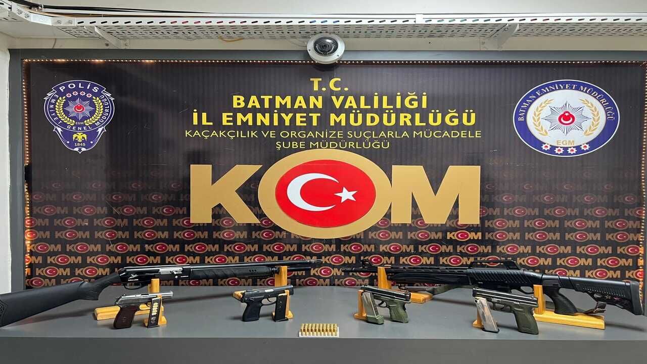 Batman’da Operasyon: Aranan 4 Şüpheli Silahlarla Yakalandı