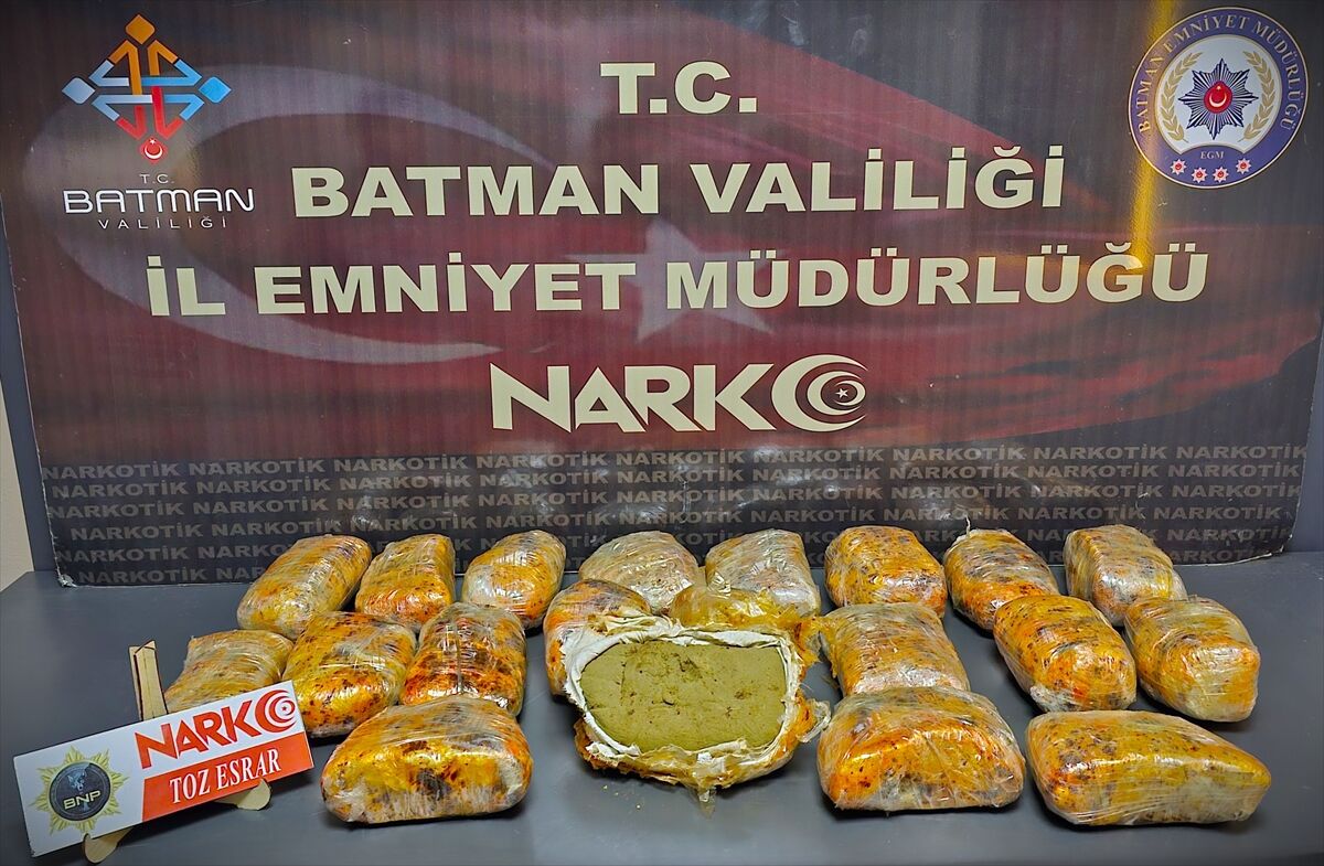 Batman'da 11, 5 Kilo Esrar Ele Geçirildi