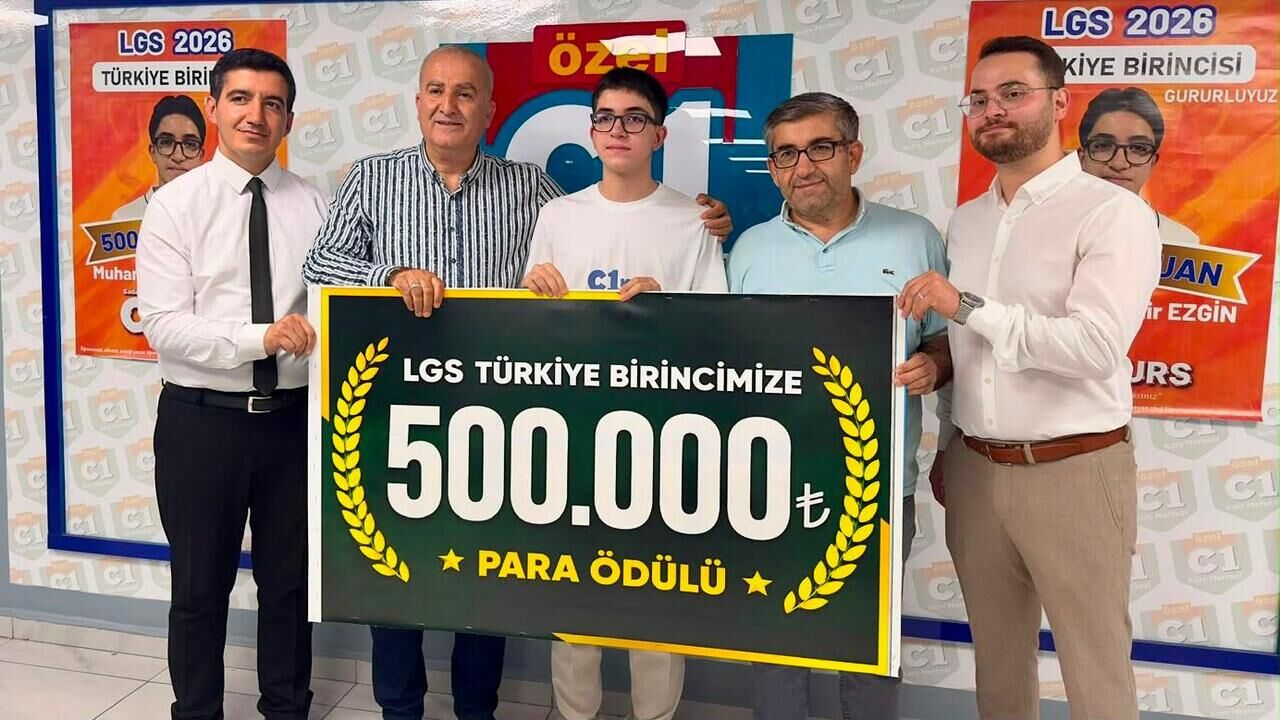 LGS’de 500 Tam Puan Alan C1 Kurs Merkezi Öğrencisine 500 Bin TL Ödül