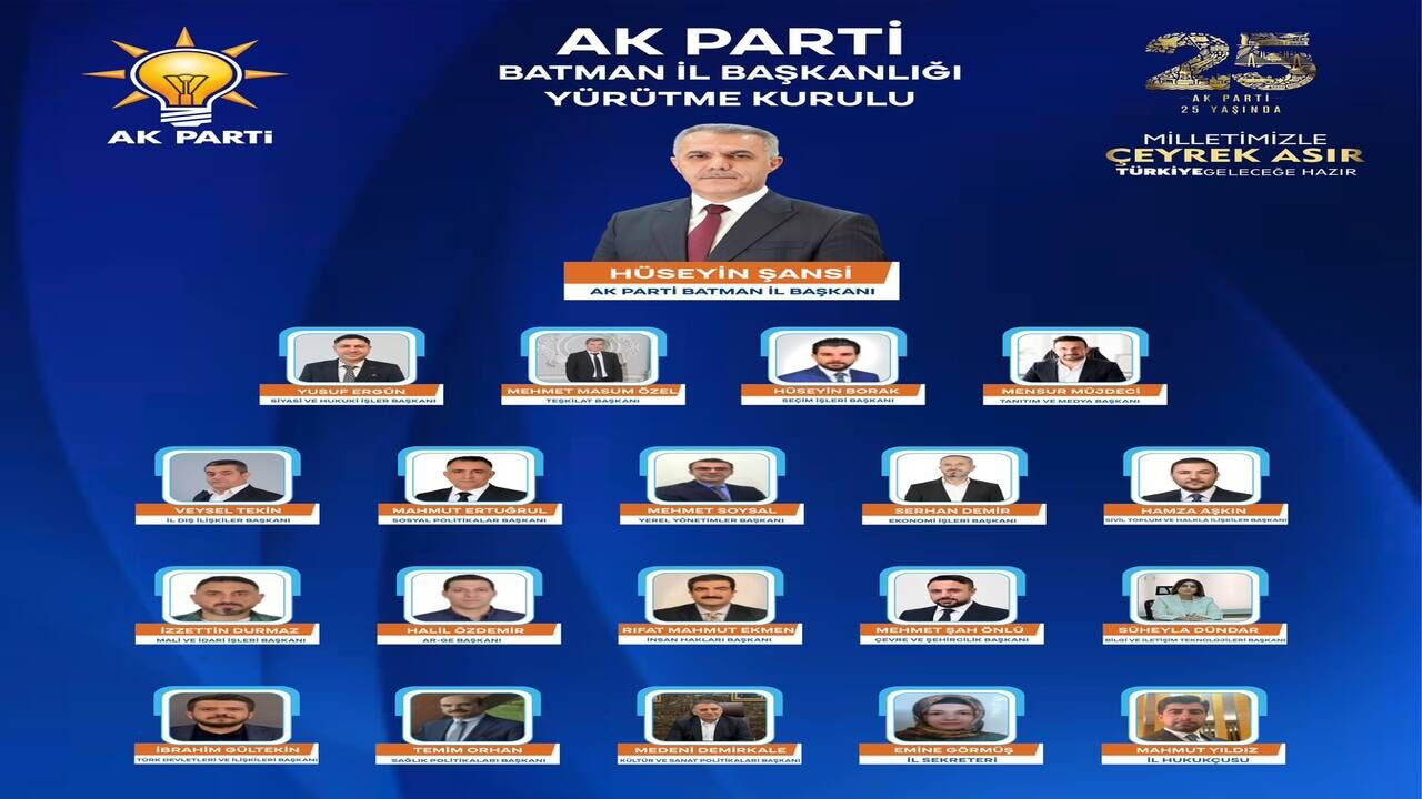 Ak Parti Batman Il Baskanliginda Yeni Il Yurutme Kurulu Belirlendi
