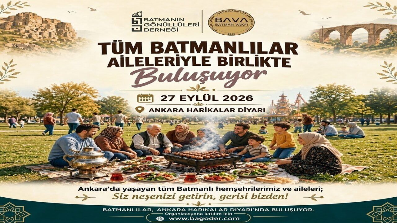 Ankaradaki Batmanlilar 27 Eylulde Bulusacak