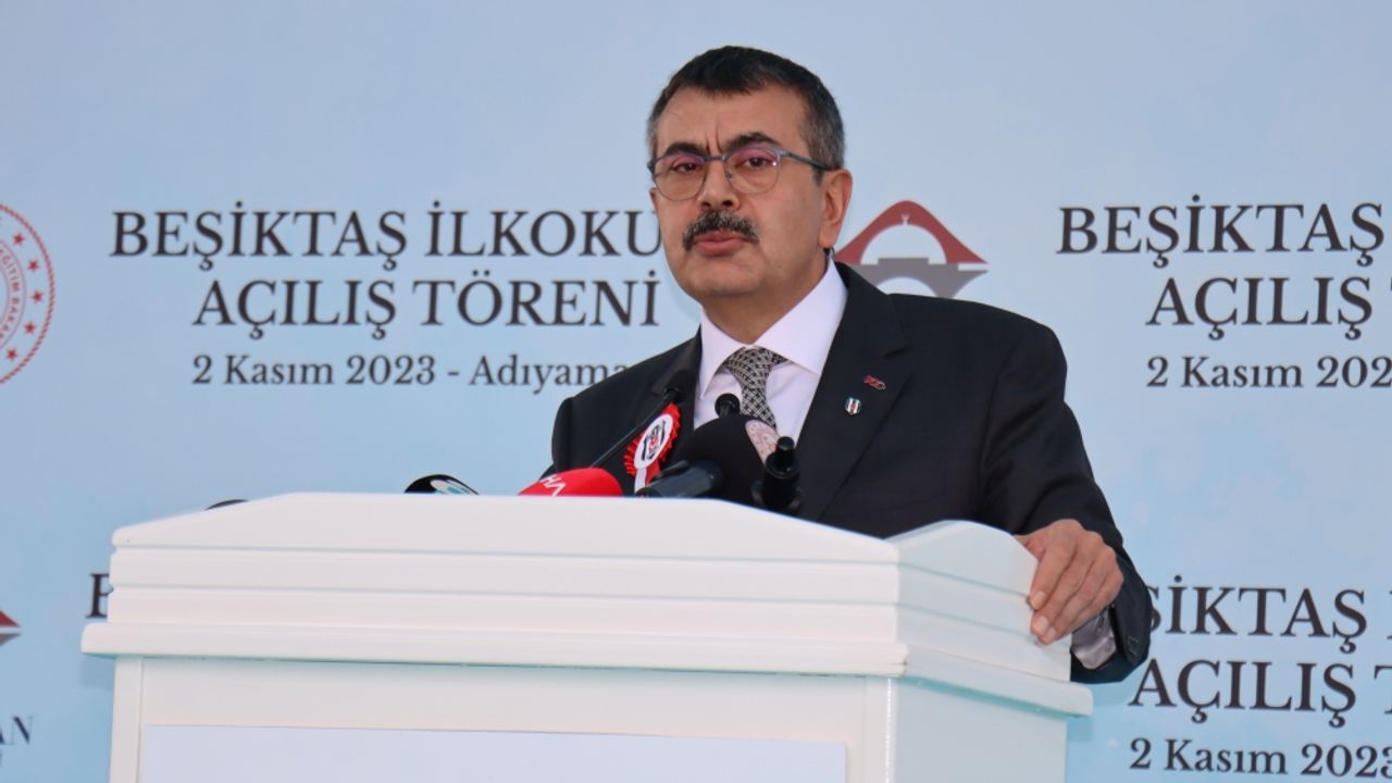 Bakan Tekin, Adıyaman'daki Beşiktaş İlkokulu'nun açılışında konuştu: