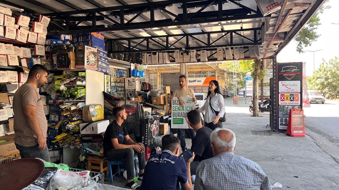 Adıyaman'da esnaf ve vatandaşlara 115 Danışma Hattı hakkında bilgi verildi