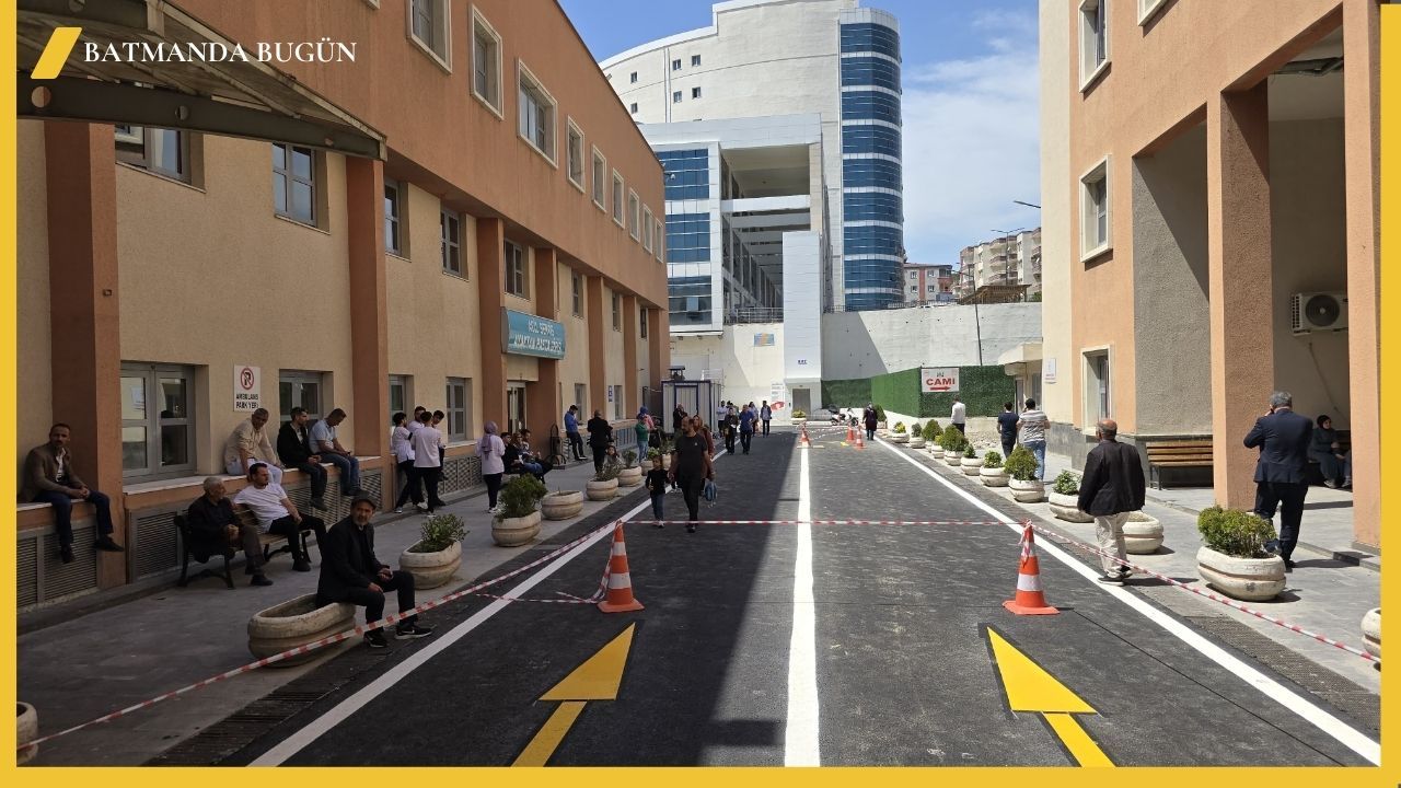 Hastanelerde Otopark ve Yol Çizgileri Yenilendi