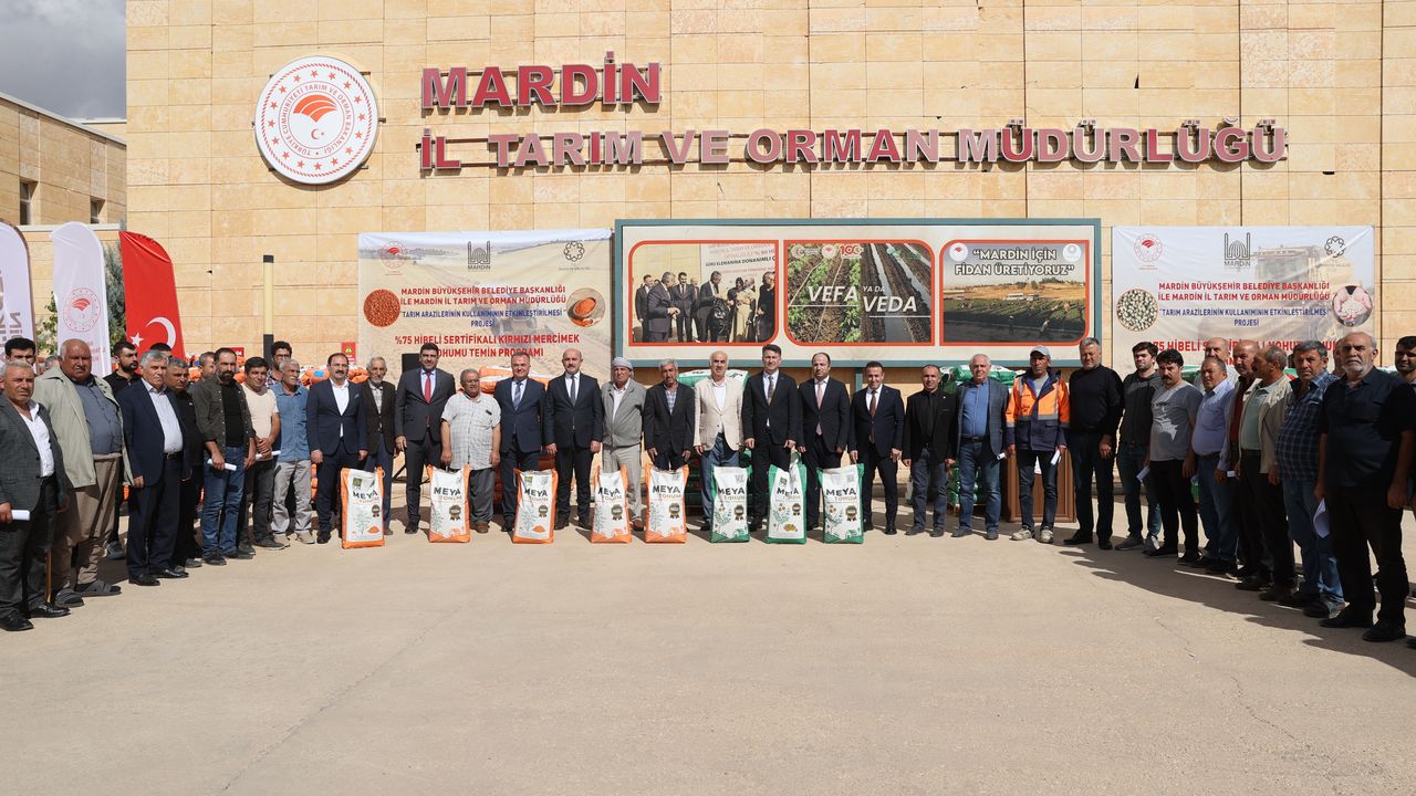 Mardin'de Çiftçilere %75'i Hibeli Nohut ve Mercimek Tohumu Dağıtıldı