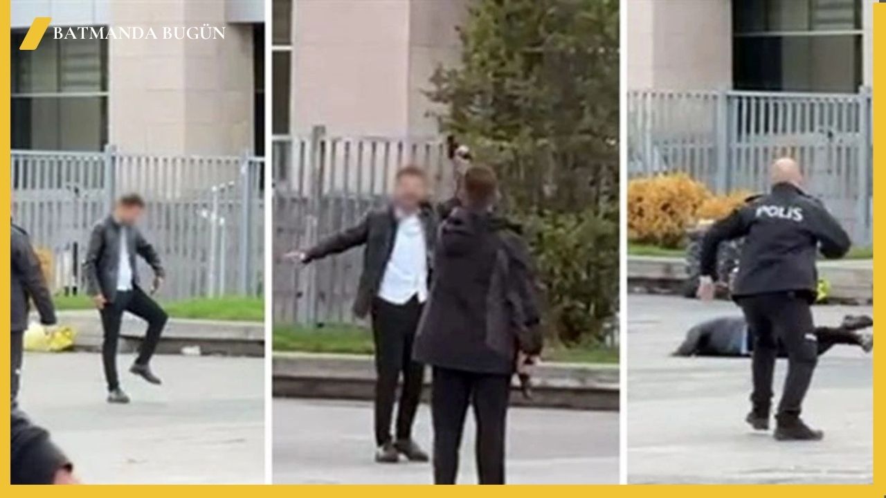 İstanbul Adliyesinin Önünde Kendini Bacağından Vurdu