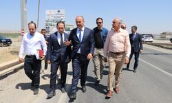 Batman Valisi Canalp, tek şeritten duble yola dönüştürülecek yolda inceleme yaptı