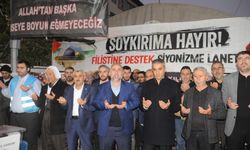 Şırnak'ta Filistinlilere destek amacıyla düzenlenen programda toplu iftar yapıldı