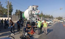 Gaziantep'te beton mikseri ile çarpışan motosikletin sürücüsü öldü