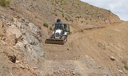 Siirt'te heyelan nedeniyle bozulan yayla yolu yeniden açıldı