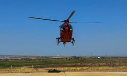 Diyarbakır'da ambulans helikopter kalp krizi geçiren 72 yaşındaki hasta için havalandı