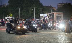 Gaziantep'te motosiklet sürücüleri İsrail'i protesto etti