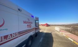 Diyarbakır'da ambulans helikopter kalça kemiği kırılan 71 yaşındaki kadın için havalandı