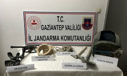 Gaziantep'te kaçak kazı yapan 2 kişi suçüstü yakalandı