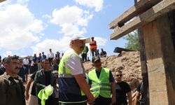 Batman'da İluh Şehit Özkan Kocaer Polis Amirliği hizmet binası inşası için çivi çakma töreni yapıldı