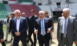 Diyarbakır Valisi Zorluoğlu, zemin çalışmaları süren Diyarbakır Stadı'nda inceleme yaptı: