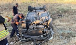Adıyaman'da devrilen otomobildeki 4 kişi yaralandı