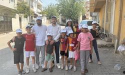Çermik'te TÜGVA gönüllüsü çocuklar hayvanlar için atıktan suluk yaptı
