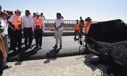 Vali Canalp, Karayolu Şantiyesinde İncelemelerde Bulundu