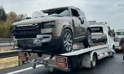 Düzce’de cip takla attı