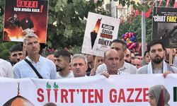 İsrail'in Gazze'ye saldırıları Siirt'te protesto edildi