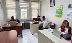 Şanlıurfa'da tarım sayımı için kurulan büroda çalışmalar devam ediyor