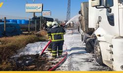 Mardin’de Alev Alan Tır Söndürüldü