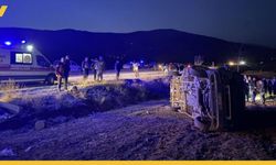 Kahramanmaraş'ta İnşaat İşçilerini Taşıyan Minibüs Devrildi