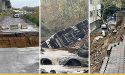 İstanbul'da Sarı Kodlu Sel Felaketi: Sarıyer'de Yol Çöktü, İki Araç Dereye Kapıldı