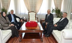 Hüseyin Şansi ve Hasan Basri Yalçın’dan Vali Canalp’e Nezaket Ziyareti