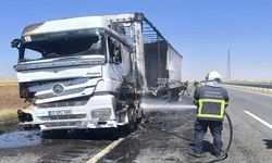 Mardin'de Seyir Halindeki TIR Saniyeler İçinde Kül Oldu