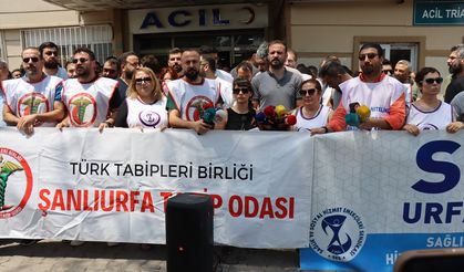 Şanlıurfa'da sağlık çalışanları başhekim yardımcısı ile güvenlik görevlisine yönelik bıçaklı saldırıyı kınadı