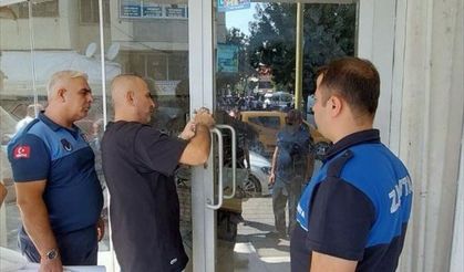 Siirt'te kaldırımı işgal eden esnafa kapatma cezası