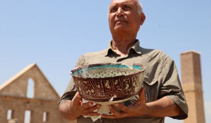 UNESCO Dünya Miras Geçici Listesi'ndeki Harran'da yaklaşık 9 asırlık seramik tören kabı bulundu