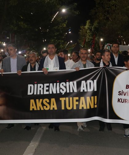 Batman'da Filistin'e Destek Yürüyüşü