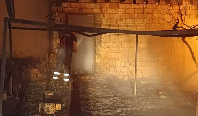 Mardin'de Suriye sınırında 2 mahallede çıkan anız yangını söndürüldü