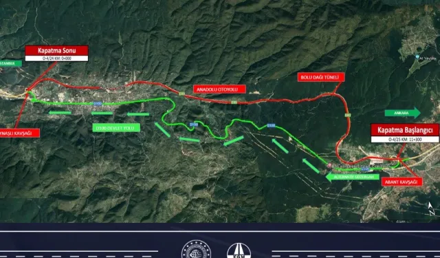 Bolu Dağı tüneli tek yönlü uzatma çalışması yapılacak 