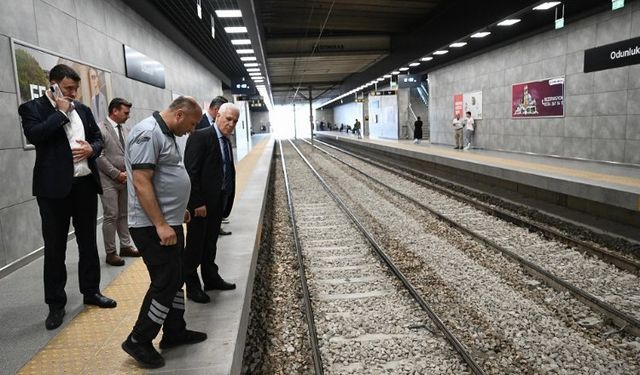 Bursa'da seferlerin normale döndüğü Odunluk İstasyonu’na ziyaret