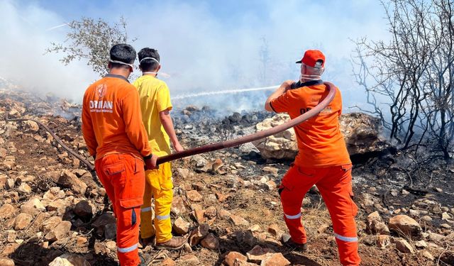 Gaziantep'in Nurdağı ilçesinde makilik alanda çıkan yangın söndürüldü