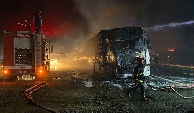 Şanlıurfa'da tırda seyir halindeyken çıkan yangın söndürüldü