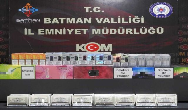 Batman'da Büyük Miktarda Kaçak Mal Ele Geçirildi