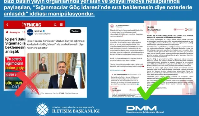 İletişim: Göç İdaresi'nin noterle anlaştığı iddiaları manipülasyon