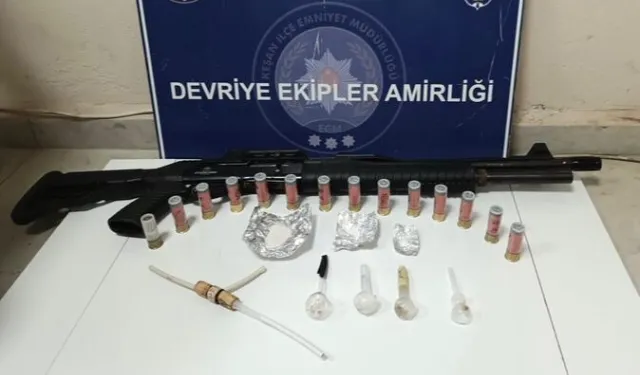 Keşan'da silaha ve uyuşturucuya el konuldu