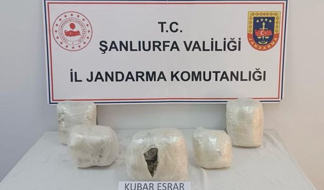 Şanlıurfa'da 5 kilo 400 gram esrar ele geçirildi