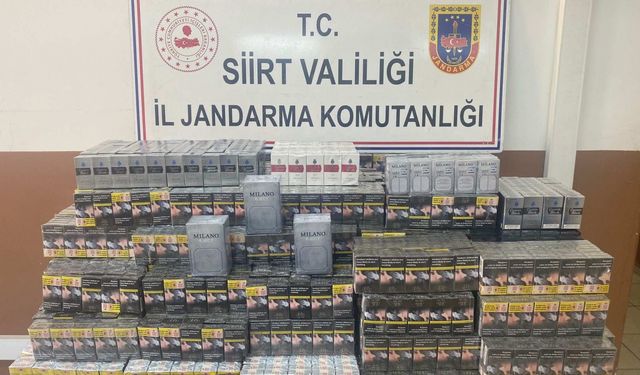 Siirt'te 5 bin 55 paket gümrük kaçağı sigara ele geçirildi